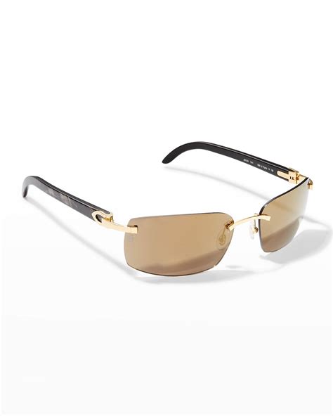 cartier rectangular glasses|rimless cartier glasses men's.